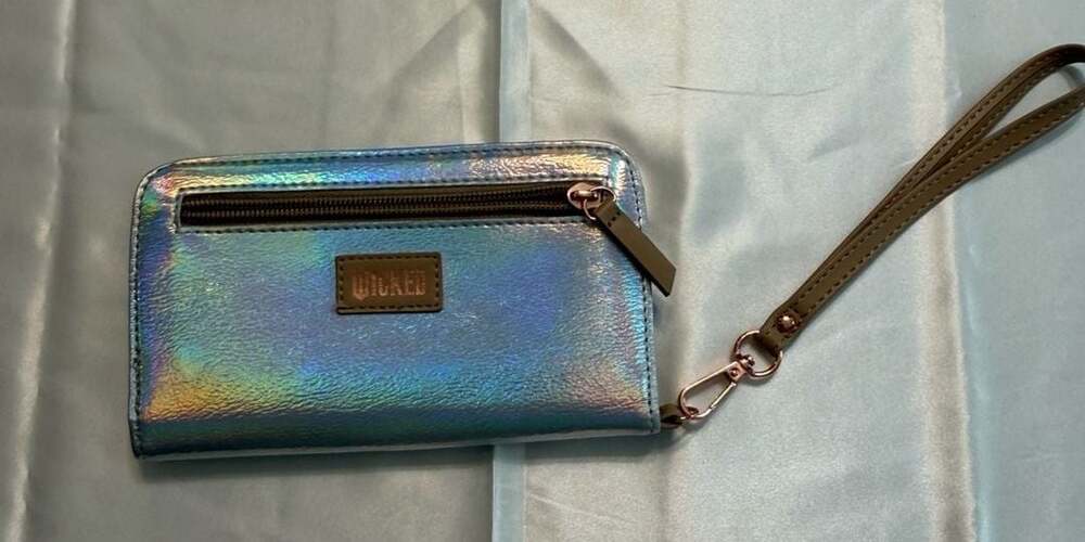 Wicked Glinda-Inspired Iridescent Tech Wallet with Wristlet